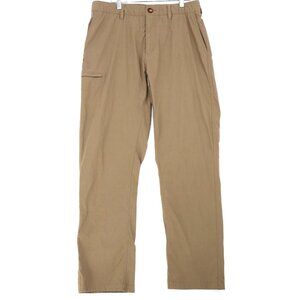 B Tech Mens Khaki Pants Size 34 Beige Nylon Spandex Blend Utility Casual